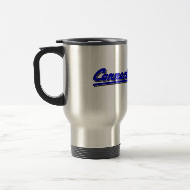 CorrectCraftFan.com logotyptravel mug Resemugg (Vänster)