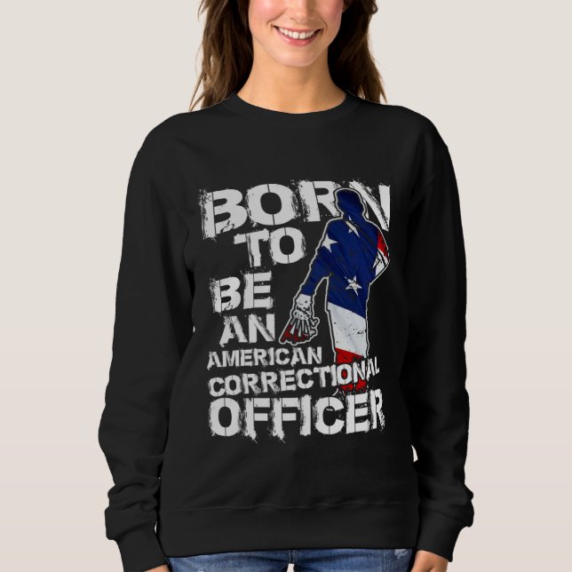 Correctional Officer Distressed American USA Flag T Shirt (Framsida)