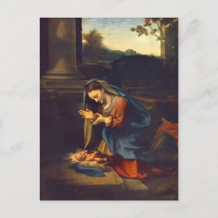 Correggio- Adoration of the Child Vykort