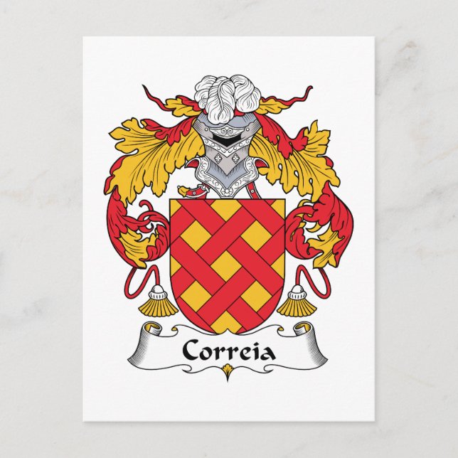 Correia Family Crest Vykort (Framsida)