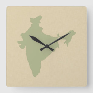 Corriander Spice Moods Indien Fyrkantig Klocka