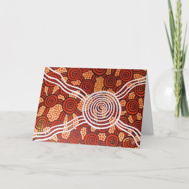 Corroboree II Aboriginal Art Kort (Framsida)