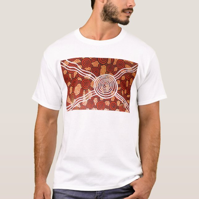 Corroboree II Aboriginal Art T Shirt (Framsida)