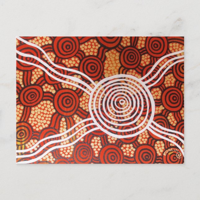 Corroboree II Aboriginal Art Vykort (Framsida)