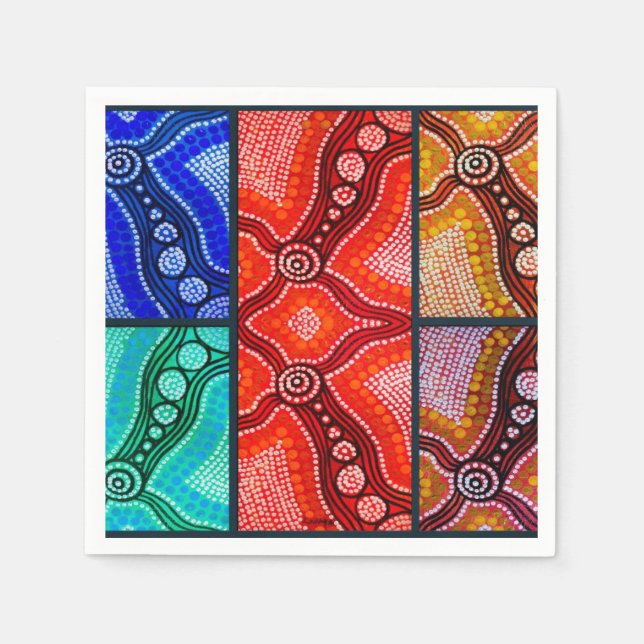 Corroboree Panel Napkins Pappersservett (Framsidan)