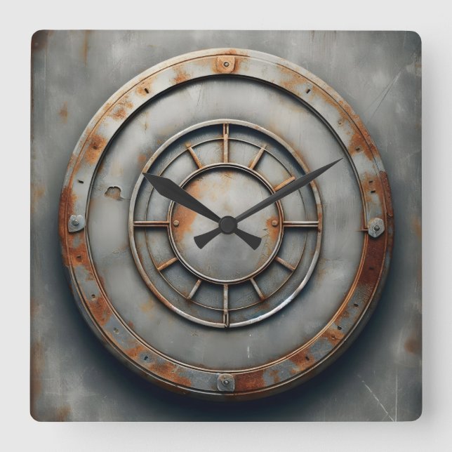 corroded metal object fyrkantig klocka (Framsida)