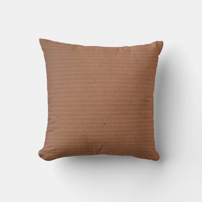 Corrugated Brown Pillow Kudde (Framsida)