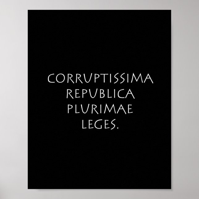 Corruptissima republica plurimae leges poster (Framsidan)