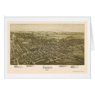 Corry panorama- karta för PA - 1895 Hälsningskort