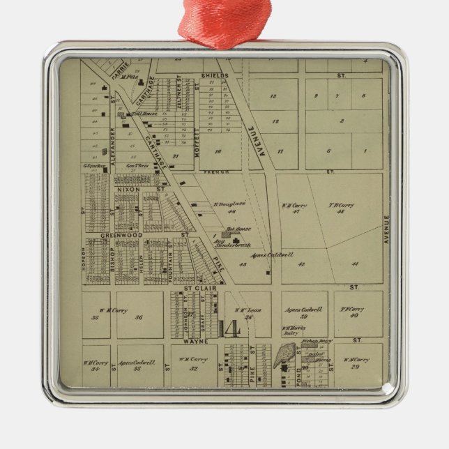 Corryville Ohio Julgransprydnad Metall (Framsidan)