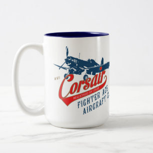CORSAIR FIGHTER FLYGPLAN MUGG