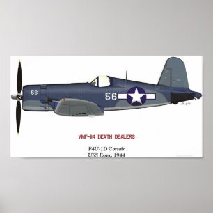 Corsair "solSetter " för F4U-1D Vought, Poster
