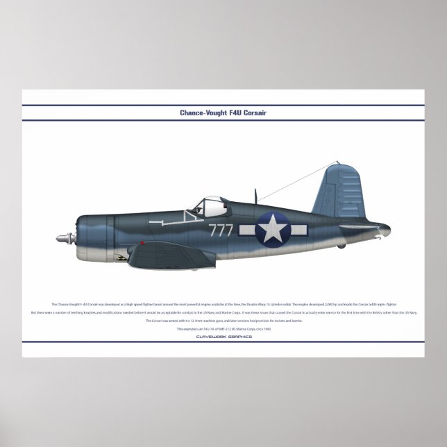 Corsair USA VMF-212 Poster (Framsidan)