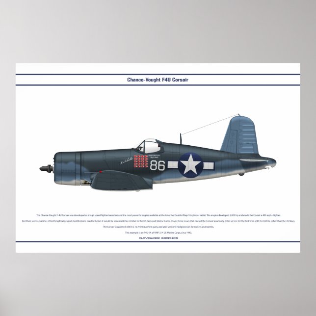 Corsair USA VMF-214 2 Poster (Framsidan)