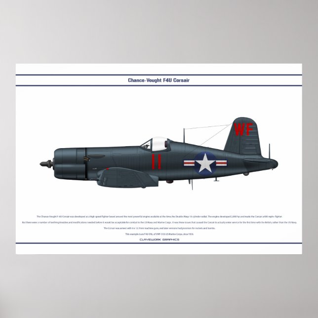 Corsair USA VMF-513 Poster (Framsidan)