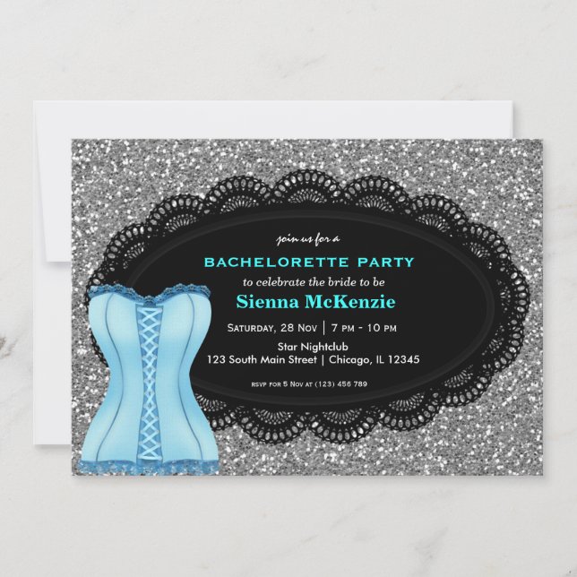 Corset Bachelorette Party Inbjudningar (Framsida)