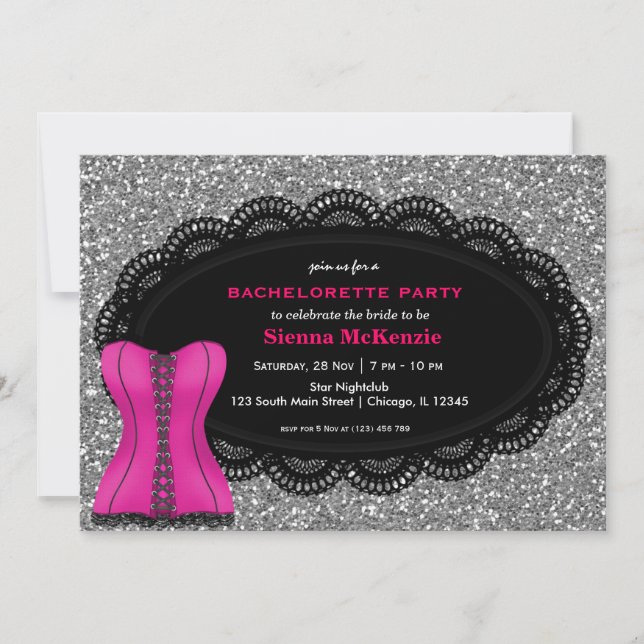 Corset Bachelorette Party Inbjudningar (Framsida)