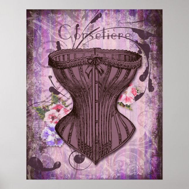 Corsetiere I Korset illustration Poster (Framsidan)