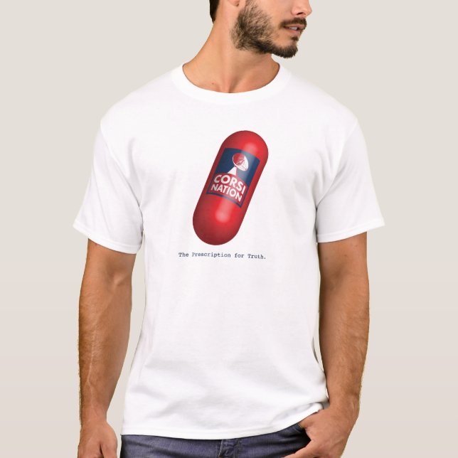 Corsi Nation Red Pill White Shirt T Shirt (Framsida)