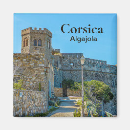 Corsica Algajola Castle Frankrike Souvenir Magnet