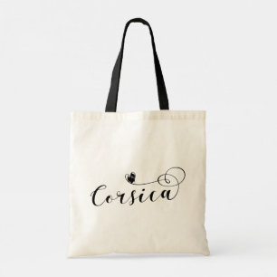 Corsica Flagga Heart, Corsican, Frankrike Tote Bag Tygkasse