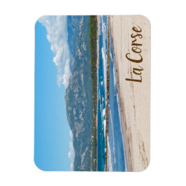 Corsica Frankrike Beach och Mountains Souvenir Magnet