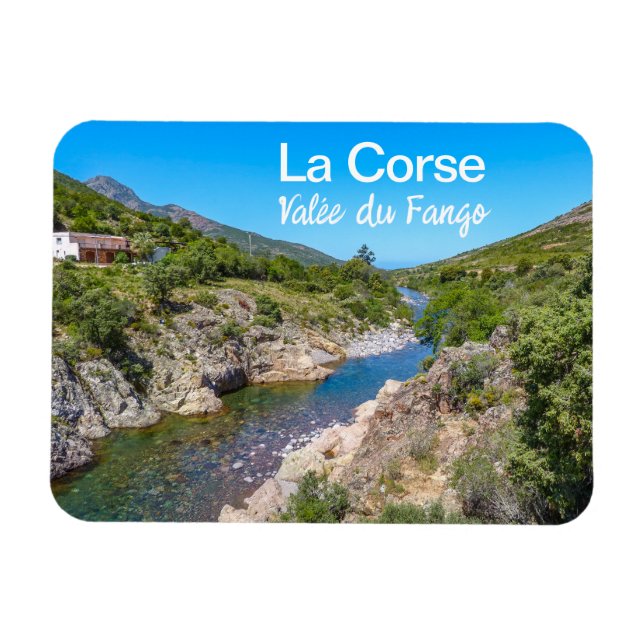 Corsica Frankrike Fango Valley Souvenir Magnet (Horisontell)