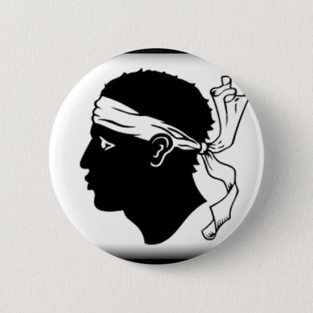 Corsica frankrikeflagga knapp (Framsida)