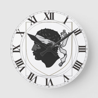 Corsica frankrikevapensköld rund klocka