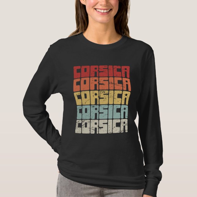 Corsica Vacation Mediterranean Sea Corsica T Shirt (Framsida)