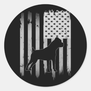 Corso Hund Förenta staternas amerikanska Flagga 4 Runt Klistermärke
