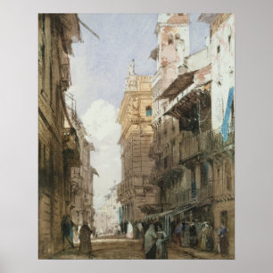 Corso Sant'Anastasia, Verona, med slotten av P Poster