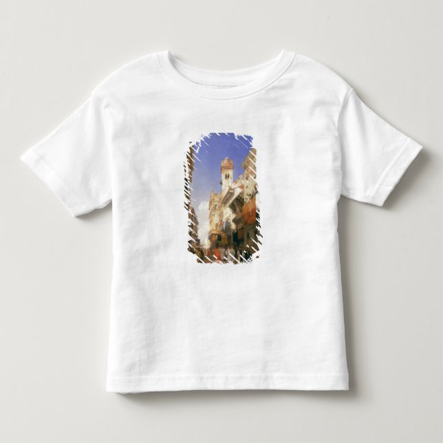 Corso Sant'Anastasia, Verona (olja på panel) Tee (Framsida)