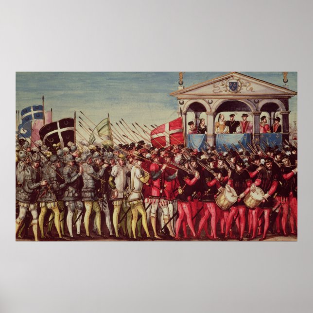 Cortege of Drummers and Soldiers Poster (Framsidan)
