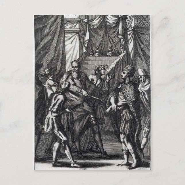 Cortes och Montezuma Vykort (Framsida)