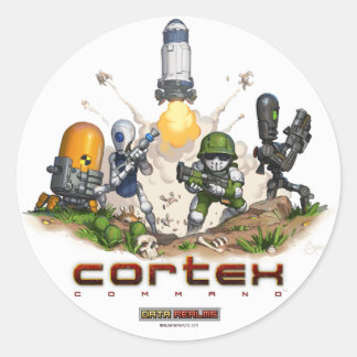 Cortex Command Stänk Sticker Runt Klistermärke