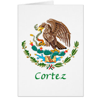 Cortez förseglar den mexicanska medborgare hälsningskort