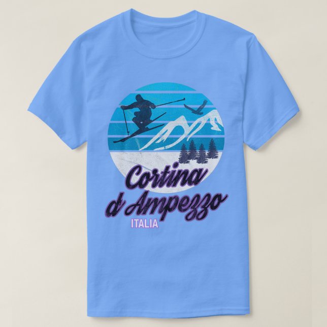 Cortina dAmpezzo Dolomiti Superski Italien Italia  T Shirt (Design framsida)