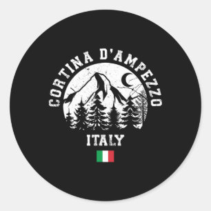 Cortina D'ampezzo Italien Alpernas Ski Resort Alpi Runt Klistermärke