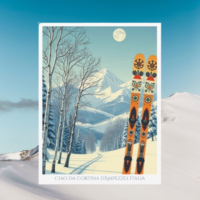 Cortina d'Ampezzo Italien Italia ski Postcard Vykort (Skapare uppladdad)