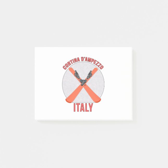 Cortina d'Ampezzo, Italien Post-it Block (Framsida)
