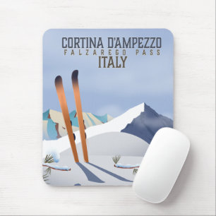 Cortina d'Ampezzo Italien Ski poster Art Print Musmatta