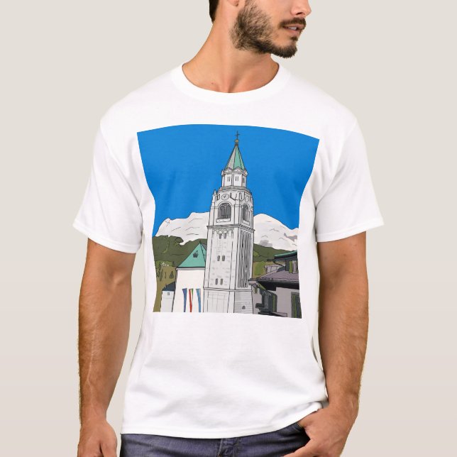 Cortina d'Ampezzo Italien T Shirt (Framsida)