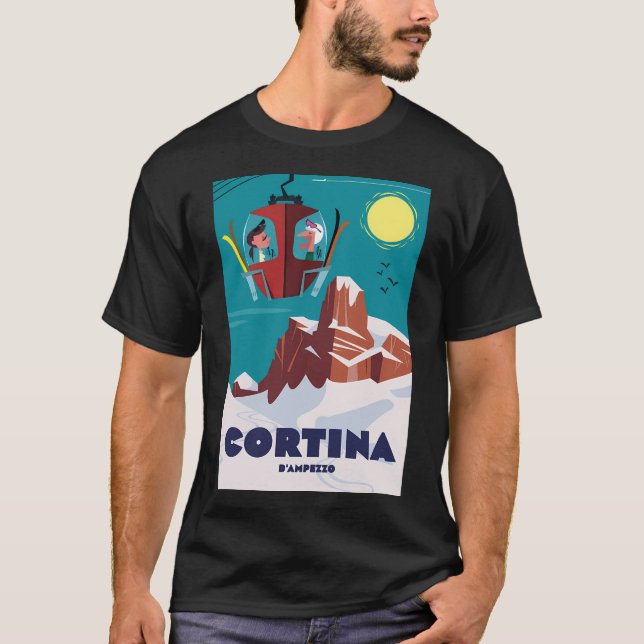 Cortina D'Ampezzo Poster T Shirt (Framsida)