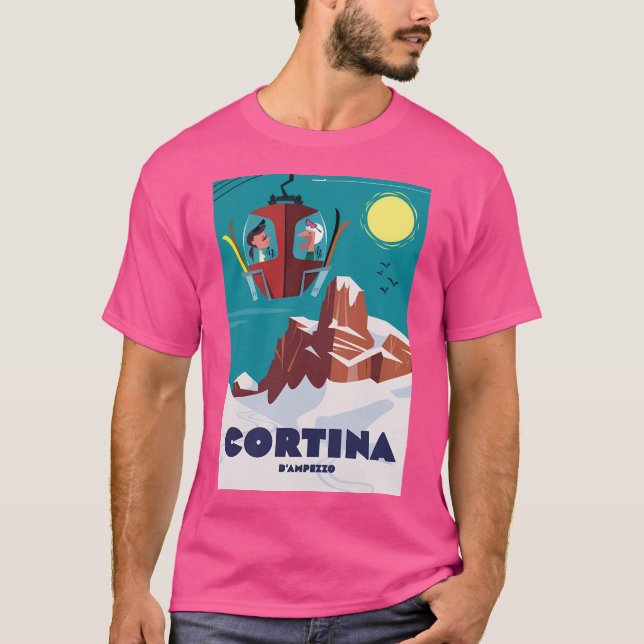 Cortina D'Ampezzo Poster T Shirt (Framsida)