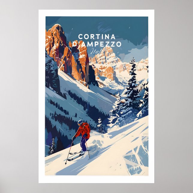 Cortina dampezzo Resorera - Italien 1 Poster (Framsidan)