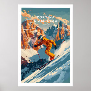 Cortina dampezzo skidposter 1 poster
