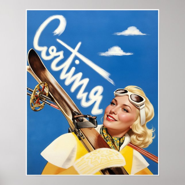Cortina, Italien reseaffisch Poster (Framsidan)