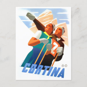 Cortina Italien vintage resor Vykort