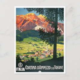 Cortina Italien vintage resor Vykort